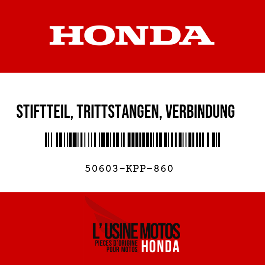 image de 50603-KPP-860 STIFTTEIL, TRITTSTANGEN, VERBINDUNG