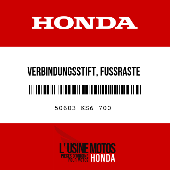image de 50603-KS6-700 VERBINDUNGSSTIFT, FUSSRASTE