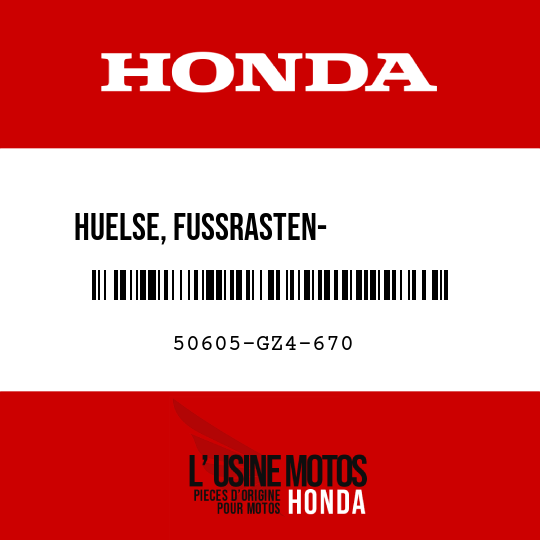 image de 50605-GZ4-670 HUELSE, FUSSRASTEN-           GUMMIEINSTELLUNG