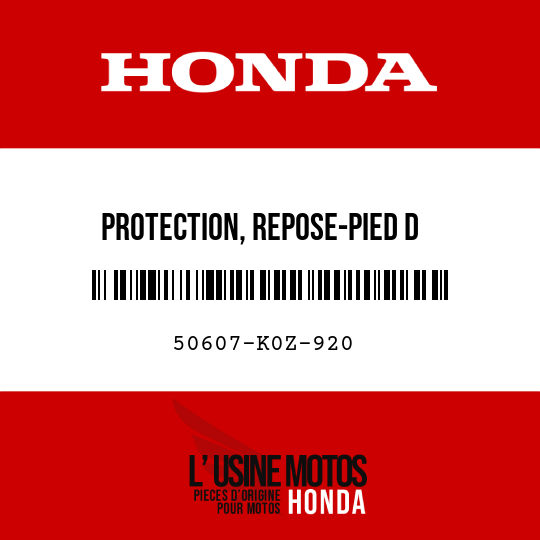 image de 50607-K0Z-920 PROTECTION, REPOSE-PIED D