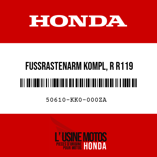 image de 50610-KK0-000ZA FUSSRASTENARM KOMPL, R R119 