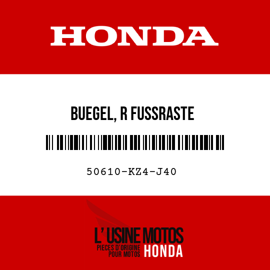 image de 50610-KZ4-J40 BUEGEL, R FUSSRASTE