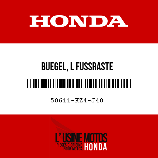 image de 50611-KZ4-J40 BUEGEL, L FUSSRASTE