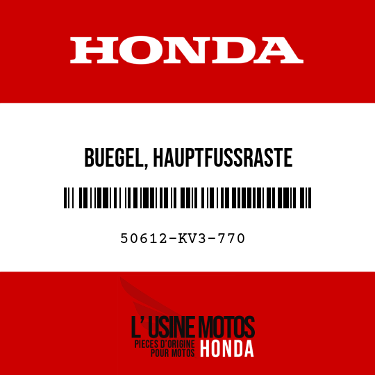 image de 50612-KV3-770 BUEGEL, HAUPTFUSSRASTE