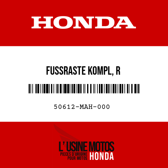 image de 50612-MAH-000 FUSSRASTE KOMPL, R