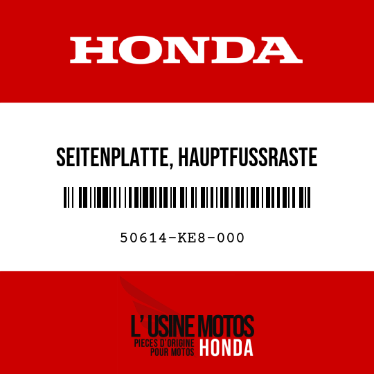 image de 50614-KE8-000 SEITENPLATTE, HAUPTFUSSRASTE