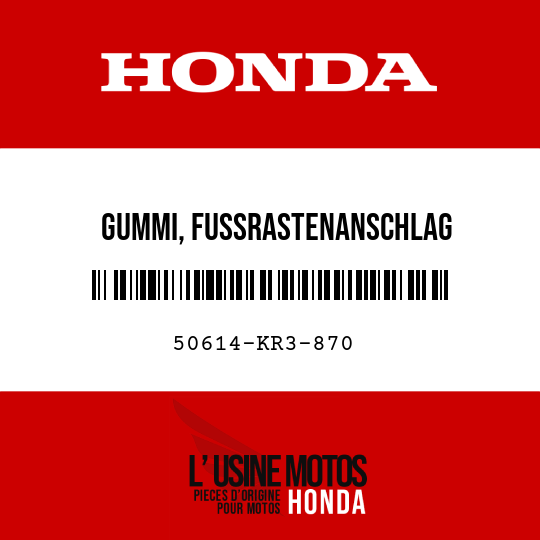 image de 50614-KR3-870 GUMMI, FUSSRASTENANSCHLAG