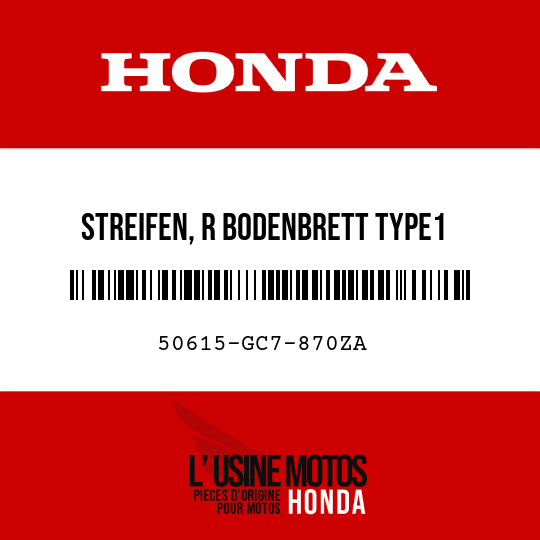 image de 50615-GC7-870ZA STREIFEN, R BODENBRETT TYPE1