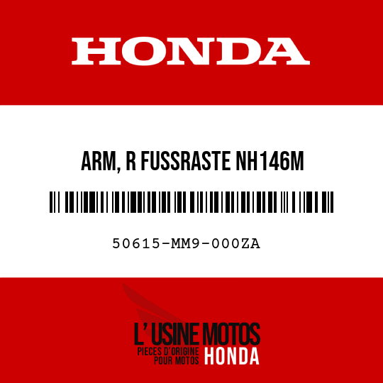 image de 50615-MM9-000ZA ARM, R FUSSRASTE NH146M 