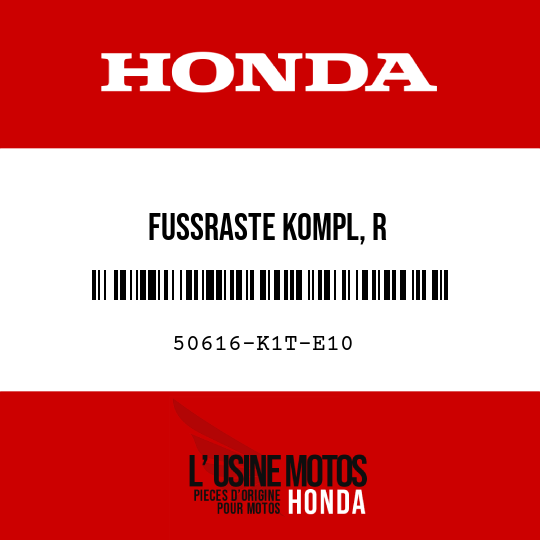 image de 50616-K1T-E10 FUSSRASTE KOMPL, R