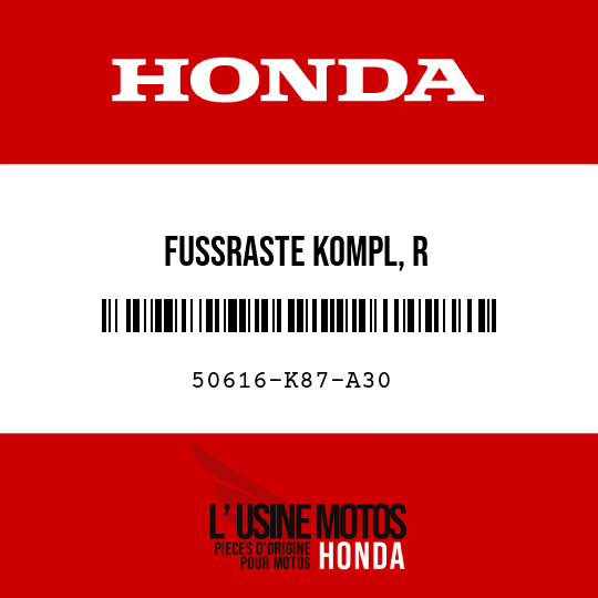 image de 50616-K87-A30 FUSSRASTE KOMPL, R