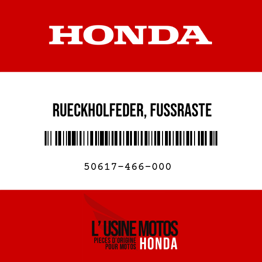 image de 50617-466-000 RUECKHOLFEDER, FUSSRASTE