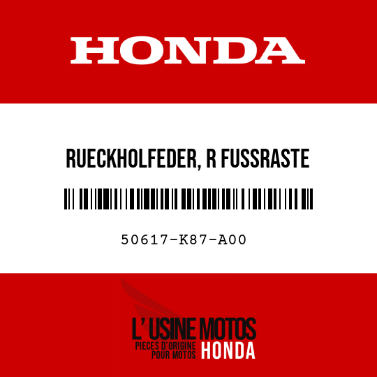image de 50617-K87-A00 RUECKHOLFEDER, R FUSSRASTE