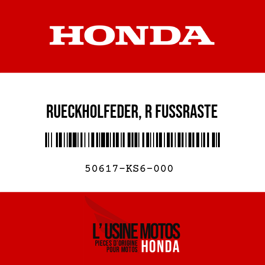 image de 50617-KS6-000 RUECKHOLFEDER, R FUSSRASTE