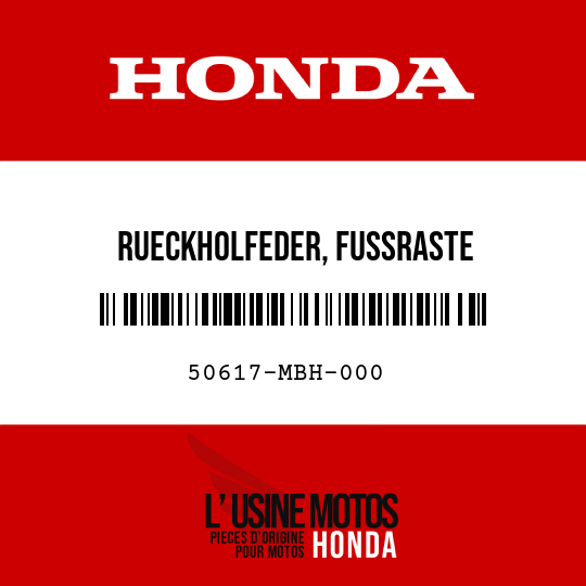 image de 50617-MBH-000 RUECKHOLFEDER, FUSSRASTE