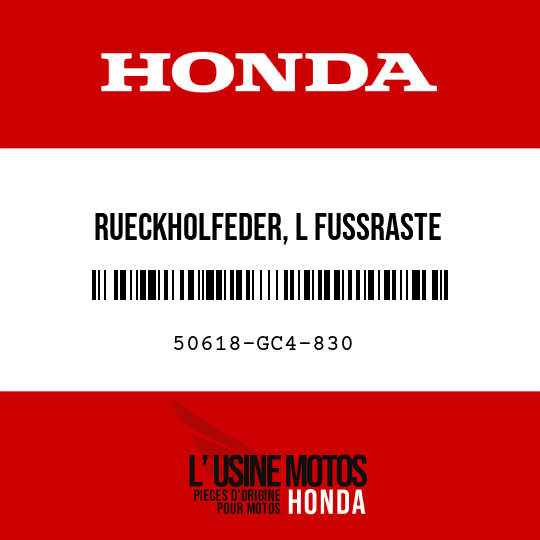 image de 50618-GC4-830 RUECKHOLFEDER, L FUSSRASTE