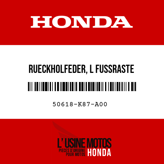 image de 50618-K87-A00 RUECKHOLFEDER, L FUSSRASTE