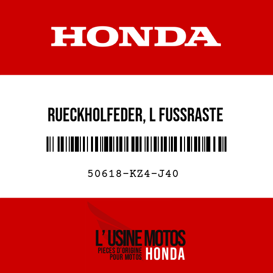 image de 50618-KZ4-J40 RUECKHOLFEDER, L FUSSRASTE