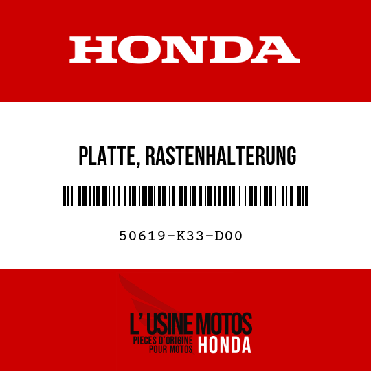 image de 50619-K33-D00 PLATTE, RASTENHALTERUNG