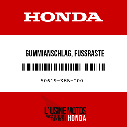 image de 50619-KEB-G00 GUMMIANSCHLAG, FUSSRASTE