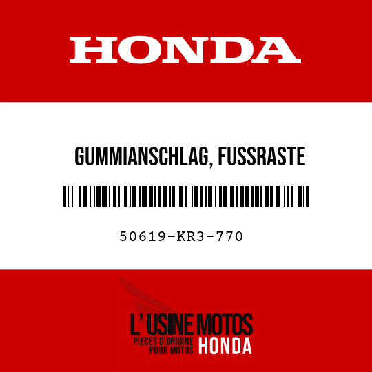 image de 50619-KR3-770 GUMMIANSCHLAG, FUSSRASTE