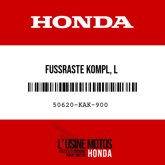 image de 50620-KAK-900 FUSSRASTE KOMPL, L