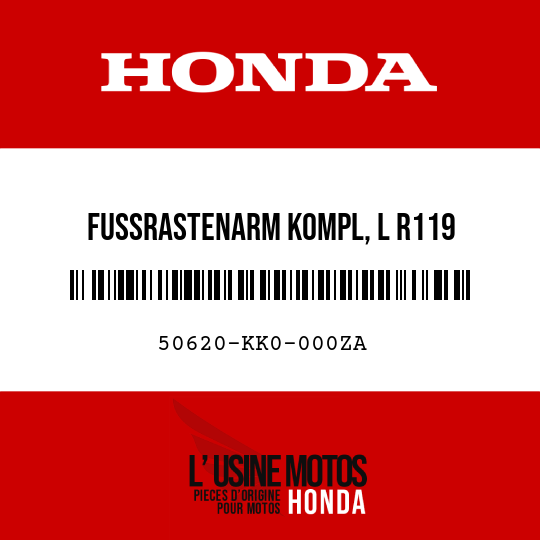 image de 50620-KK0-000ZA FUSSRASTENARM KOMPL, L R119 