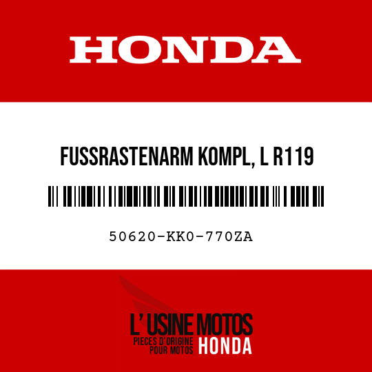 image de 50620-KK0-770ZA FUSSRASTENARM KOMPL, L R119 