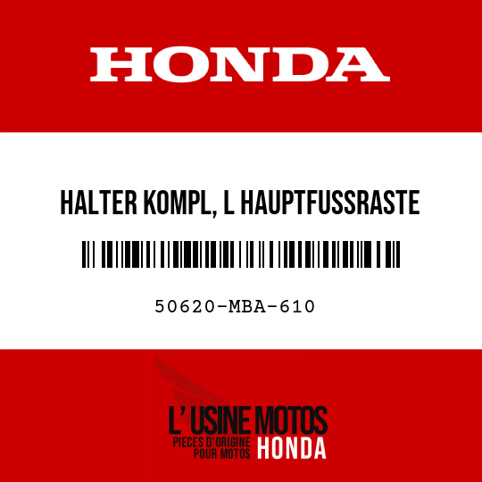 image de 50620-MBA-610 HALTER KOMPL, L HAUPTFUSSRASTE
