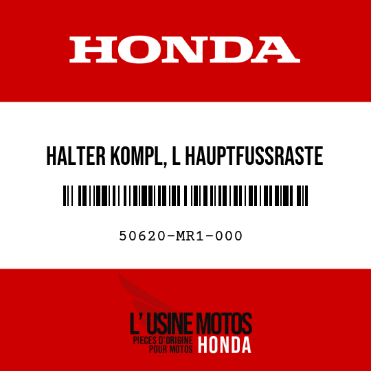 image de 50620-MR1-000 HALTER KOMPL, L HAUPTFUSSRASTE