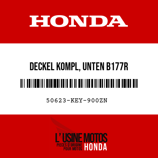 image de 50623-KEY-900ZN DECKEL KOMPL, UNTEN B177R 