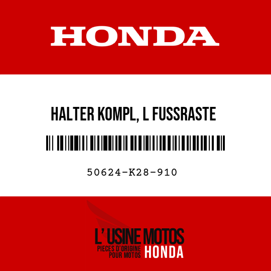 image de 50624-K28-910 HALTER KOMPL, L FUSSRASTE