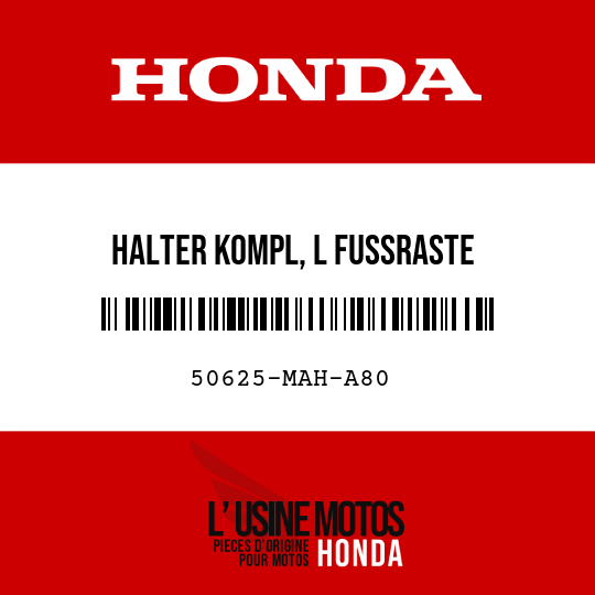 image de 50625-MAH-A80 HALTER KOMPL, L FUSSRASTE