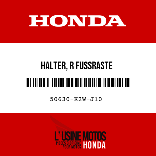 image de 50630-K2W-J10 HALTER, R FUSSRASTE