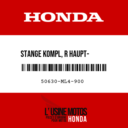 image de 50630-ML4-900 STANGE KOMPL, R HAUPT-      FUSSRASTE