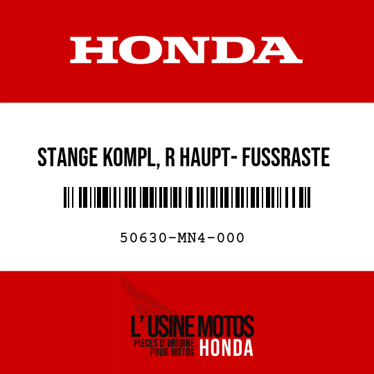 image de 50630-MN4-000 STANGE KOMPL, R HAUPT- FUSSRASTE