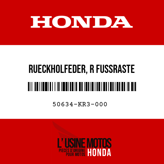 image de 50634-KR3-000 RUECKHOLFEDER, R FUSSRASTE