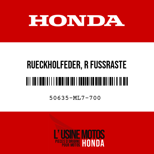 image de 50635-ML7-700 RUECKHOLFEDER, R FUSSRASTE