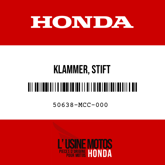 image de 50638-MCC-000 KLAMMER, STIFT