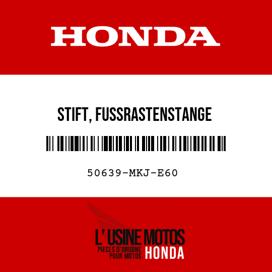 image de 50639-MKJ-E60 STIFT, FUSSRASTENSTANGE