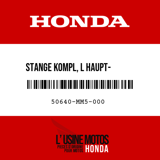 image de 50640-MM5-000 STANGE KOMPL, L HAUPT-      FUSSRASTE