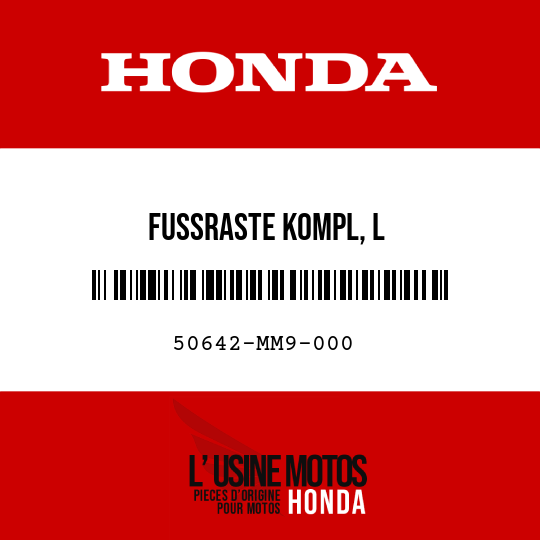 image de 50642-MM9-000 FUSSRASTE KOMPL, L