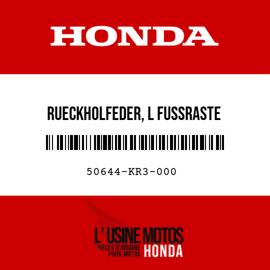 image de 50644-KR3-000 RUECKHOLFEDER, L FUSSRASTE
