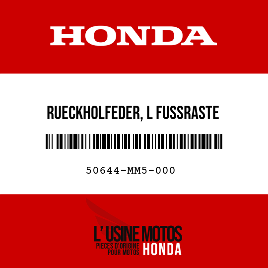 image de 50644-MM5-000 RUECKHOLFEDER, L FUSSRASTE
