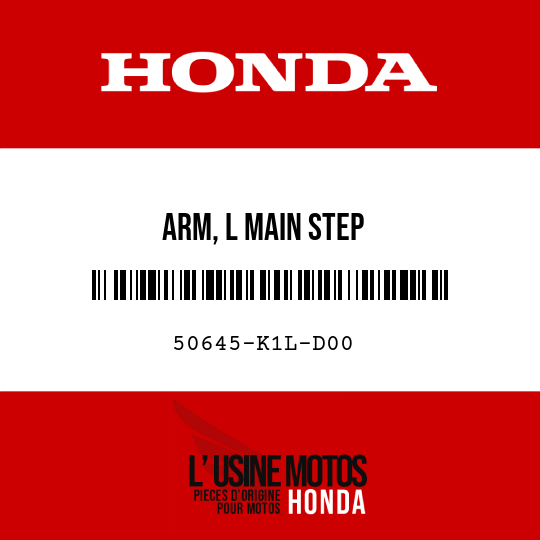 image de 50645-K1L-D00 ARM, L MAIN STEP