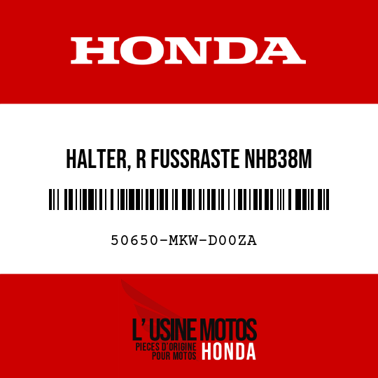 image de 50650-MKW-D00ZA HALTER, R FUSSRASTE NHB38M