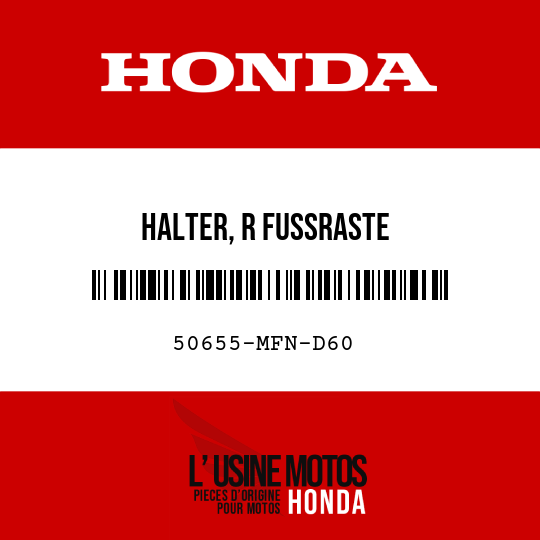 image de 50655-MFN-D60 HALTER, R FUSSRASTE
