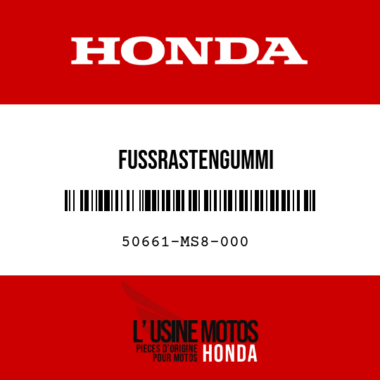 image de 50661-MS8-000 FUSSRASTENGUMMI