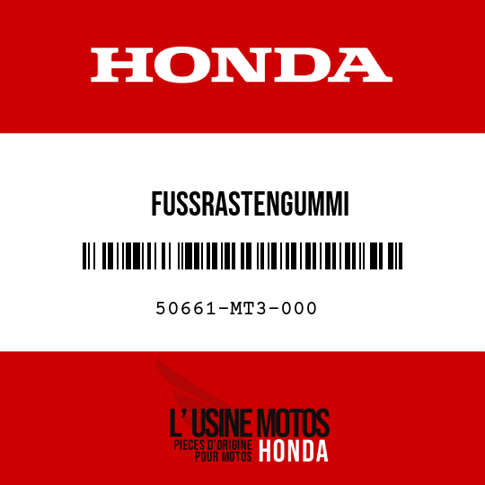 image de 50661-MT3-000 FUSSRASTENGUMMI