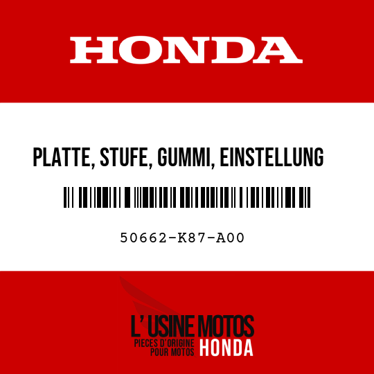 image de 50662-K87-A00 PLATTE, STUFE, GUMMI, EINSTELLUNG
